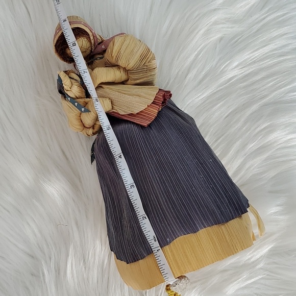 Vintage 80s Corn Husk Mother & Child Doll Handmade Amish Faceless Country Farm 9 - Picture 12 of 12